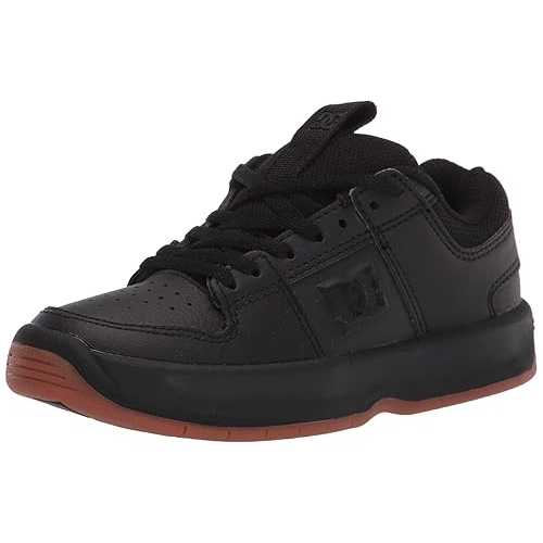 DC Boys' Lynx Zero Skate Shoe, Black/Gum, 11 M US