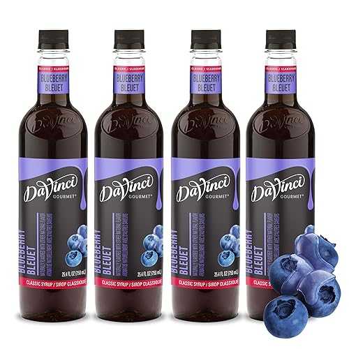DaVinci Gourmet Classic Blueberry Syrup, 25.4 Fluid Ounces (Pack of 4) 11,678円
