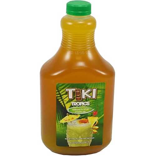 Tiki Tropics マルガリータ カクテル ミキサー、64 液量オンス -- 1 ケースあたり 6 個。 Tiki Tropics Margarita Cocktail Mixer, 64 Fluid Ounce -- 6 per case.