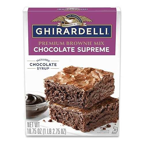 Ghirardelli Chocolate Supreme Brownie Mix, Includes Chocolate Syrup, 18.75 薬局衡オンス Boxes (Pack of 12)