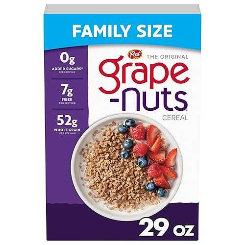 Grape Nuts Flakes Breakfast Cereal, Crispy Whole Wheat and Barley Cereal, Great for Yogurts, Parfaits, and Homemade Snacks, 18 OZ Box