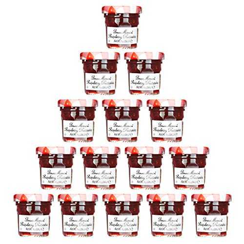 ボンヌ ママン ラズベリー ミックス プリザーブ 70% ミニ ジャー - 1 オンス x 15 個 コーシャ Bonne Maman Raspberry Mix Preserve 70% Mini Jars - 1 oz x 15 pcs Kosher