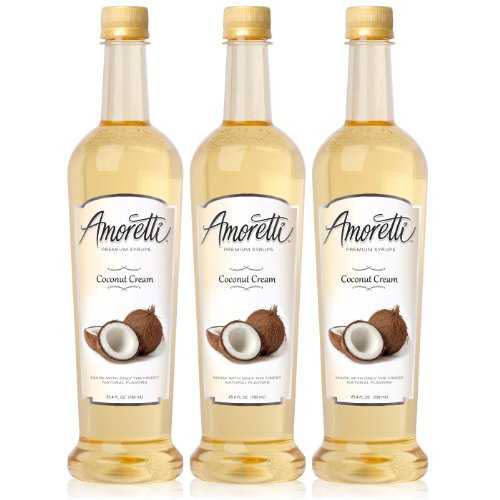 アモレッティ プレミアムココナッツクリームシロップ 750ml 3本パック Amoretti Premium Coconut Cream Syrup 750ml 3 Pack