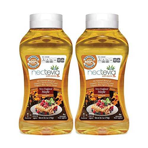 Nectevia ニューイングランド メープル - ステビア注入アガベ ネクター、2 パック Steviva Nectevia New England Maple - Stevia Infused Agave Nectar, 2 Pack