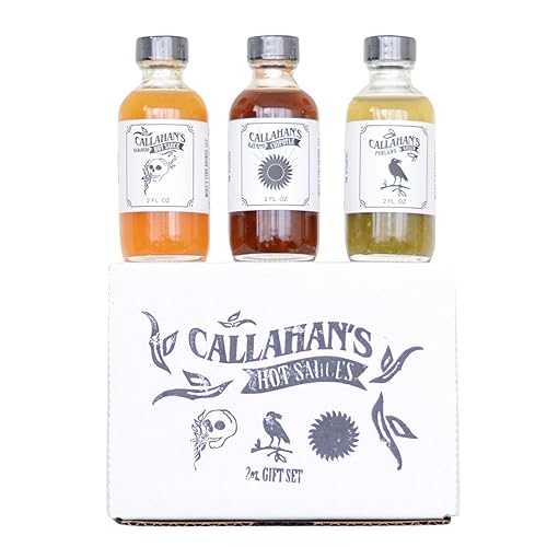 Callahan's 2オンスのグルメホットソースギフトセット - ポブラノ、ハバネロ、ブラックペッパーチポトレ。 Callahan's Hot Sauce Callahan's 2 oz Gourmet Hot Sauce Gift Set - Poblano, Habanero, & Black Pepper Chipotle. 7,377円