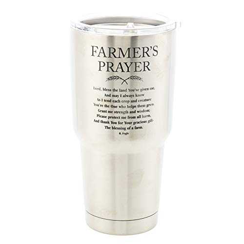 ファーマーズ 祈りの祝福 オブ ア ファーム 30 オンス ステンレス製トラベルタンブラー 透明蓋付き Dicksons Farmers Prayer Blessings of A Farm 30 Oz. Stainless Steel Travel Tumbler with Clear Lid