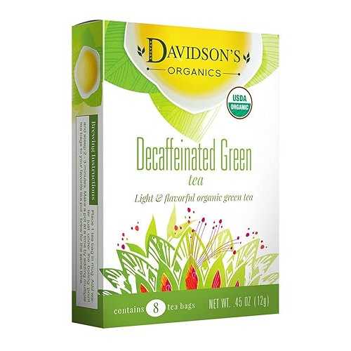 ???? ?? ???? ??, ?? 8?? (12?) Davidson's Organics, Decaffeinated Green Tea, 8-count Tea Bags, Pack of 12