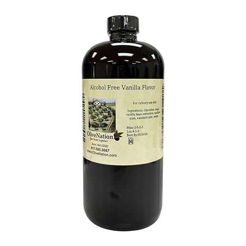 OLIVENATION Vanilla Extract Alcohol Free - Gluten Free - Add Amazing Flavor to Cakes - 16 ounces - Cookies & More - baking-extracts-and-flavorings