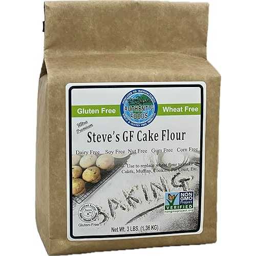 Authentic Foods Steve's グルテンフリー ケーキ粉ブレンド、3 ポンド Authentic Foods Steve's Gluten Free Cake Flour Blend, 3 Pound