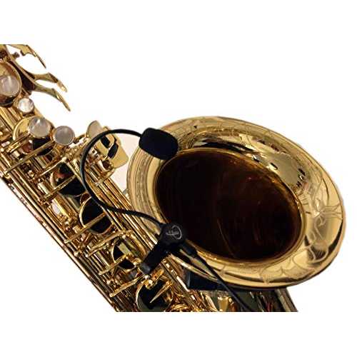 マイヤーズピックアップによる柔軟なマイクログースネックを備えたフェザーメゾサックスピックアップ The Feather Mezzo Saxophone Pickup with Flexible Micro-Gooseneck by Myers Pickups