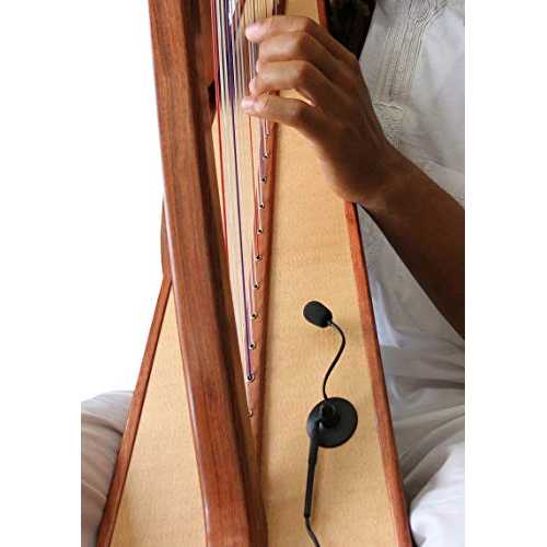 マイヤーズピックアップによる柔軟なマイクログースネックを備えたフェザーハープギターマイク The Feather Harp Guitar Microphone with Flexible Micro-Gooseneck by Myers Pickups