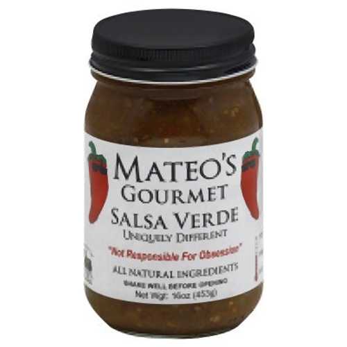マテオのサルサ ベルデ、ミディアム 16 オンス (2 個パック) Mateo's Salsa Verde, Medium 16 Oz (Pack of 2)