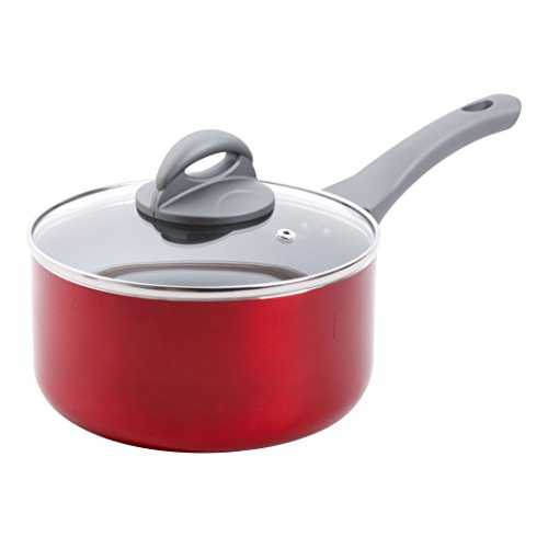 Oster 62980.02 Herscher 2.5 クォート ノンスティック アルミニウム ソースパン 蓋付き、半透明、半透明レッド Oster 62980.02 Herscher 2.5 Qt Non-Stick Aluminum Sauce Pan with Lid, Tanslucent, Translucent Red