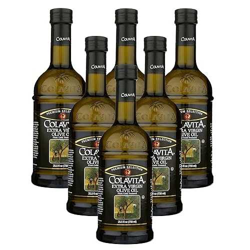 Colavita エキストラバージン オリーブオイル、25.5 オンス ガラスボトル (6 個パック) Colavita Extra Virgin Olive Oil, 25.5 Ounce Glass Bottle (Pack of 6)