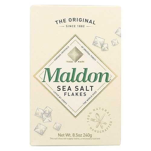 Maldon Crystal Salt Co B24720 Maldon Crystal Salt Co オリジナル シーソルト フレーク - 12x8.5 オンス Maldon Flakes - Sea Salt - Case of 12 - 8.5 oz.