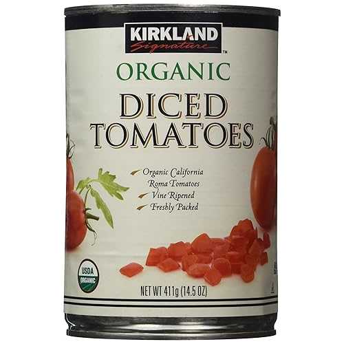カークランド シグネチャー オーガニック ダイストマト、7.25 ポンド Kirkland Signature Organic Diced Tomatoes, 7.25 Pound