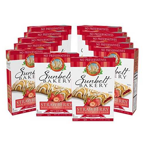 サンベルトベーカリーのストロベリーフルーツ&グレーンバー、1.4オンスバー、96本 Sunbelt Bakery's Strawberry Fruit & Grain Bars, 1.4 oz Bars, 96 Count