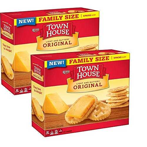 Keebler タウンハウス ライト アンド バター クラッカー オリジナル ファミリー サイズ 20.7 オンス (2 パック) Keebler Town House Light and Buttery Crackers ORIGINAL Family SIZE 20.7 oz ( 2 PACK)