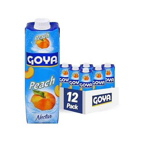 Goya Foods Peach Nectar, 33.8 Fl Oz (Pack of 12) 27,098円
