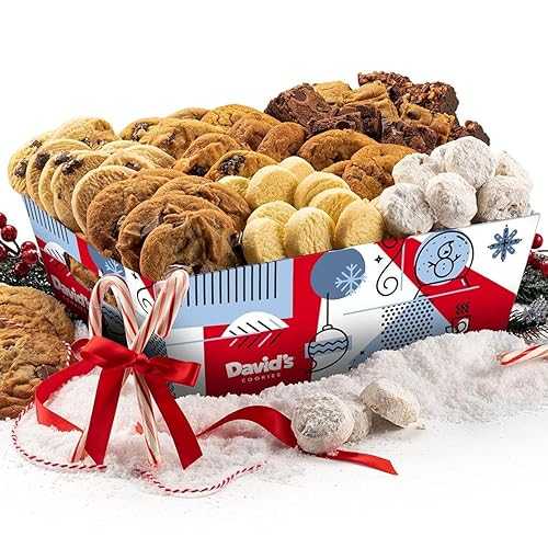 DAVID'S COOKIES David Cookies Gift Basket for Families - Large Crate Assorted Cookies and Brownies for Snack and Sharing - Deliciously Flavored Cookies and Brownies with Finest Ingredients - Gourmet Food Gift Basket