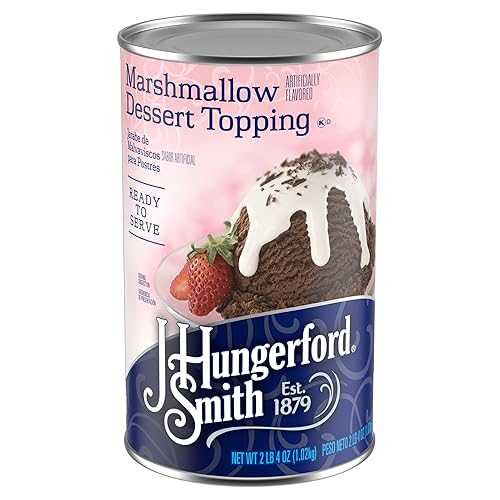 J Hungerford Smith マシュマロ デザート トッピング、36 オンス (6 個パック) J. Hungerford Smith J Hungerford Smith Marshmallow Dessert Topping, 36 Ounce (Pack of 6)
