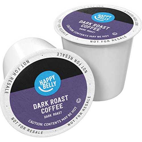 Amazonブランド - Happy Belly ダークローストコーヒーポッド キューリグ 2.0 Kカップ ブルワーに対応 100個 Amazon Brand - Happy Belly Dark Roast Coffee Pods, Compatible with Keurig 2.0 K-Cup Brewers, 100 Count