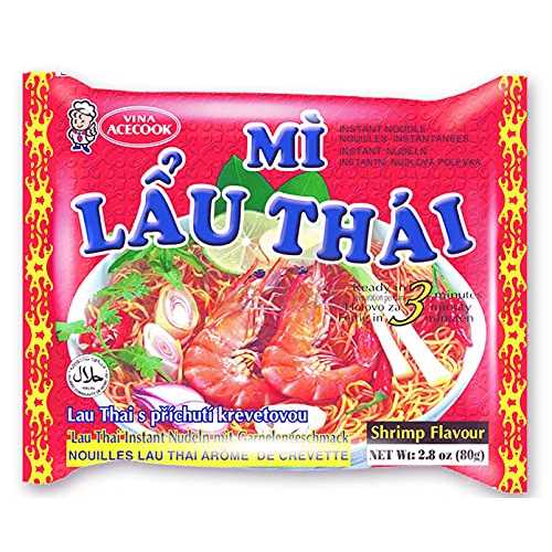 ??, ???? ? ?? ?? ?? ???? ?? (15? ?, 1.25kg) Ace Cook Acecook Mi Lau Thai Shrimp Instant Noodles (15 Pack, 44oz)