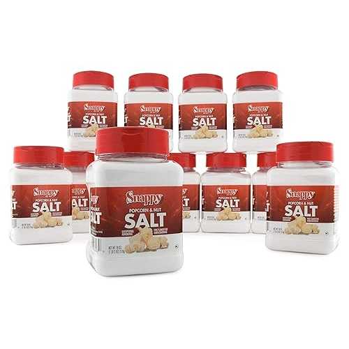 スナッピー ホワイト ポップコーン ソルト、18 オンス、12 個 Snappy White Popcorn Salt, 18 oz, 12 Count