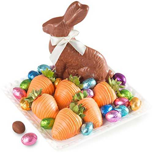 バニーとチョコレートで覆われたイチゴ 6 個 Golden State Fruit Bunnies & 6 Chocolate Covered Strawberries