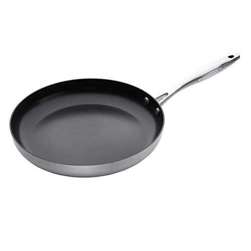 Scanpan CTX 12-3/4 インチ フライパン、12.75 インチ、ブラックとシルバー Scanpan CTX 12-3/4-Inch Fry Pan, 12.75 IN, black and silver