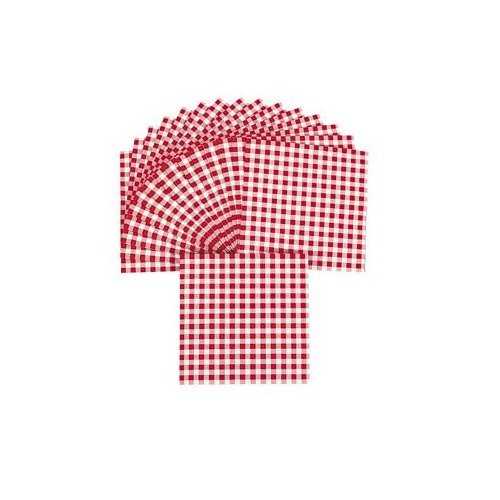Red Gingham Luncheon Napkins - Tableware & Napkins chimoo Red Gingham Luncheon Napkins - Tableware & Napkins
