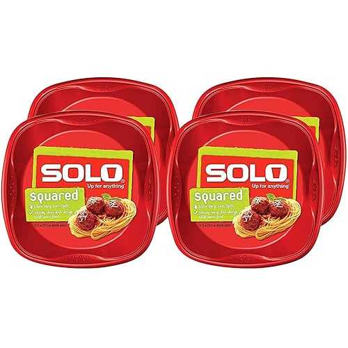 SOLO Cup Company Plastic Plates, Red Party 10インチ 30 CT Plates, (Pack of 4, 120 Count Total) 食器・カトラリー・グラス-キッチン用品・食器・調理器具
