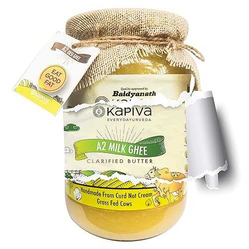 Kapiva A2 Cow Milk Ghee, Helps Reduce Bad Cholesterol, Non-GMO Keto and Paleo Diet Friendly (16.9 fl oz / 500 ml)