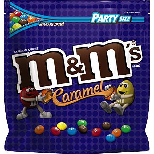 M&M's パーティーサイズ キャンディバッグ、キャラメルチョコレート、38オンス M&M's Party Size Candy Bag, Caramel Chocolate, 38 Ounce