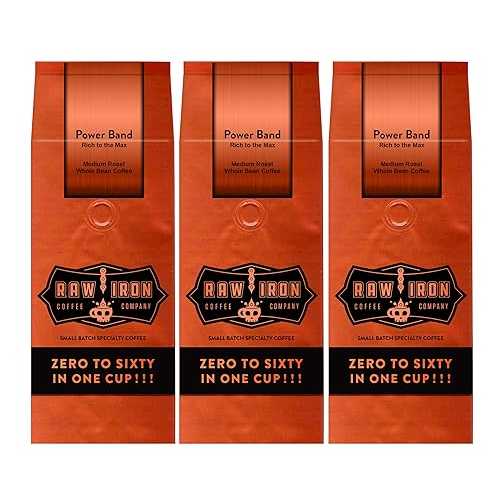Extra Strong Whole Bean Gourmet High Caffeine Coffee One Kicker Espresso Blend High Grade Rich Bold Indonesian Blend Small Batch 3 12 oz Bags by Raw Iron Coffee Company (One Kicker Whole Bean 36 oz)