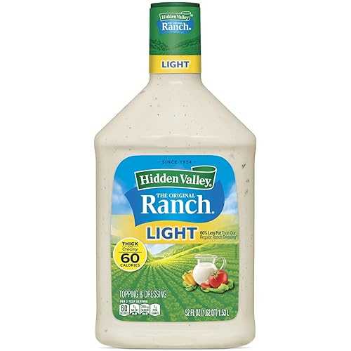 Hidden Valley Original Ranch Light Salad Dressing & Topping, Gluten Free, Keto-Friendly - 52 Ounce Bottle (Package May Vary)