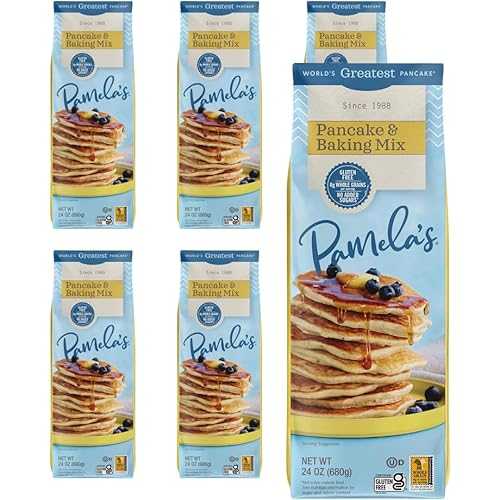 Pamela's Gluten Free Baking and Pancake Mix, Waffles, Cake & Cookies Too, Kosher, 1.5-Pound Bag (Pack of 6) Pamela's Products Pamela's Gluten Free Baking and Pancake Mix, Waffles, Cake & Cookies Too, Kosher,