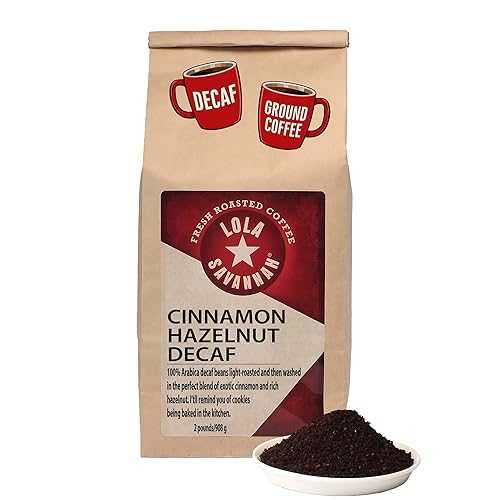 Lola Savannah Cinnamon Hazelnut Ground Decaf Coffee, 2lb