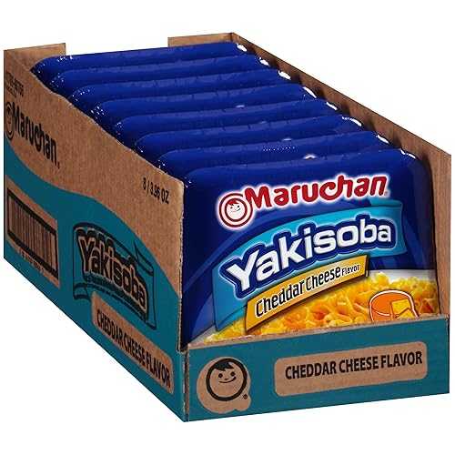 マルちゃん 焼きそば チェダーチーズ味 3.96オンス 8個パック (4178990766) Maruchan Yakisoba Cheddar Cheese Flavor, 3.96 Oz, Pack of 8, (4178990766)