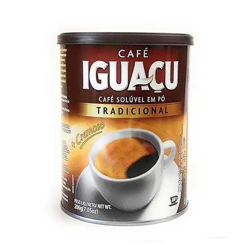 Cafe Iguacu Tradicional Instant Brazilian Coffee, Can 200 grams