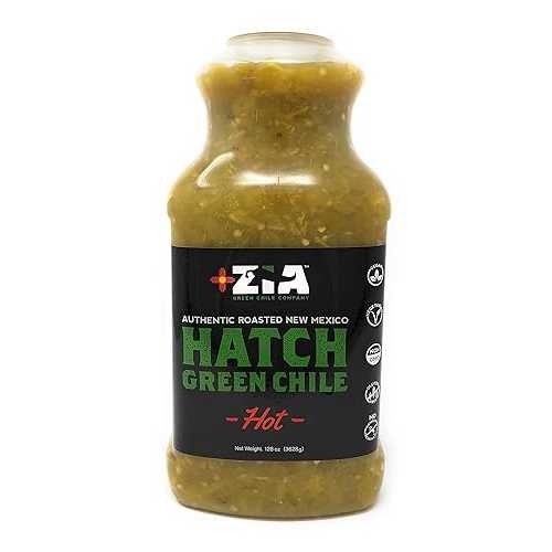 Zia Green Chile Companyによる目あたらしいのニューメキシコハッチグリーンチリ - おいしい直火焼き、皮をむき、さいの目切りにした未申部御墨付きグリーンペッパー、サルサ、鍋物などに当て嵌める、ビーガン\u0026グルテン無償性 - 128薬局衡オンス Zia Hatch Chile Company Orig
