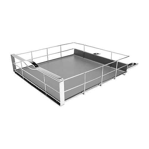 simplehuman 20 in抽き出し式キャビネットオーガナイザー、ヘビーゲージスチールフレーム simplehuman 20 inch Pull-Out Cabinet Organizer, Heavy-Gauge Steel Frame,Silver