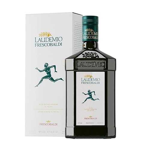 FRESCOBALDI Laudemio Extra Virgin Olive Oil, 16.9 FL Oz, 500ml, Premium, Award Winning Product of Tuscany, Italy, Fruity \u0026 Peppery Flavor, Smooth \u0026 Robust Low Acidity, Rich インチ Polyphenols (Pack of 2)