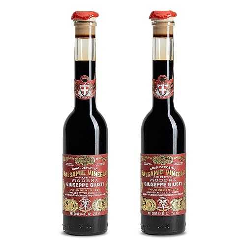 Giuseppe Giusti Balsamic Vinegar of Modena IGP 3 Gold Medals Gran Deposito, Matured \u0026 Thick Authentic Italian Gourmet Aceto Balsamico di Modena, With Pourer 8.45 fl 薬局衡オンス (250 ml) - Pack of 1