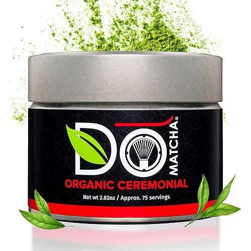 DoMatcha - Organic Ceremonial Green Tea Matcha Powder, Natural Source of Antioxidants, Caffeine, and L-Theanine, Promotes Focus and Relaxation, Kosher, 25 Servings (1 薬局衡オンス)