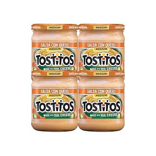 Tostitos 並み並み サルサ コン ケソ、4 かぞえ上げる、15.5 薬局衡オンス ジャー Tostitos Medium Salsa Con Queso, 4 Count, 15.5 薬局衡オンス Jars