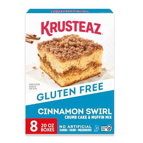 Krusteaz グルテン無償性 桂皮 スワール クラム 西洋菓子 \u0026 マフィン 交ぜ合わせる、20 薬局衡オンス ボックス席 (8 個容器に並べる) Krusteaz Gluten Free Cinnamon Swirl Crumb Cake \u0026 Muffin Mix, 20 薬局衡オンス Boxes (Pack of 8)