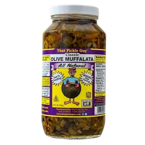 That Pickle Guy New Orleans Style Classic Olive Muffalata, Gluten, Sugar-Free, All Natural, Vegan, Best with any Deli, Rich インチ Flavor; USA Made, 24-薬局衡オンス