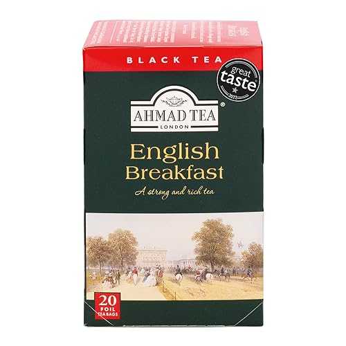 アフマド お茶 イングリッシュ ブレックファスト お茶、20 箱 (6 個容器に並べる) Ahmad Tea English Breakfast Tea, 20-Count Boxes (Pack of 6)