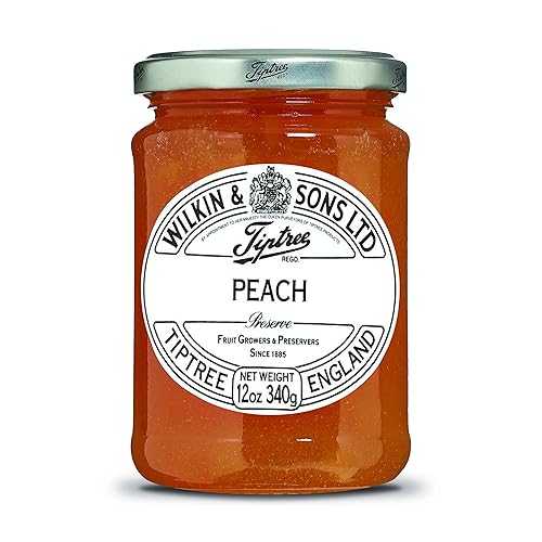 ティプツリー 桃 プリザーブ、12 薬局衡オンス (6 個風呂敷き包み) Tiptree Peach Preserve, 12 Ounce (Pack of 6)